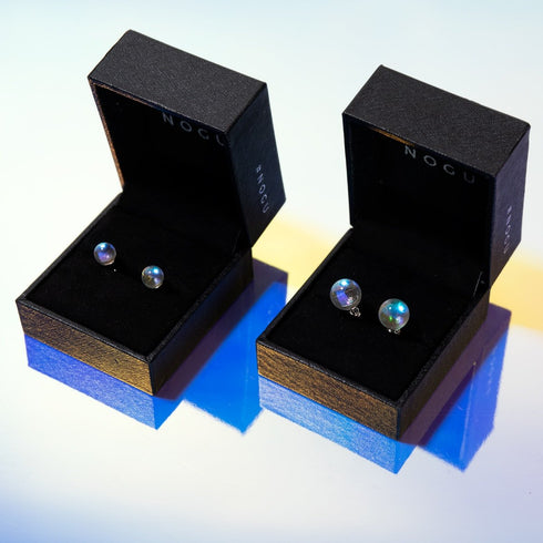 Milky Way | .925 Sterling Silver | Galaxy Glass Mini Stud Earrings